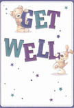 With its lively, compassionate spirit, this get well card brings the warmth of Harrow on the Hill to life through two delightful companions-a lovable teddy bear and a joyous puppy, both seemingly springing from the page as they lovingly balance and support the big, colourful letters that spell out Get Well. Indigo and teal hues in the cheerful text sing out with vibrancy against a soft, creamy white background, filling the composition with positive energy akin to a morning bouquet arranged with care at a local Harrow florist. Scattered among them, whimsical blue and purple stars twinkle like the first lights along Roxborough Park at dusk, infusing the card with hope and gentle magic. The detailed, silky texture of the bear's fur and the puppy's floppy ears almost beg to be touched, offering an imagined sense of comfort that rivals even the softest flower petals. Each character's joyful expression delivers a message of genuine kindness, reminding one of the neighbourly gestures so common in Harrow on the Hill. More than just an illustration, this card acts as an emotional balm-its innocent playfulness and sincere optimism reflect the nurturing care found in every thoughtful get well bouquet sent to area homes, ensuring those in need feel truly seen and supported on their journey to wellness.